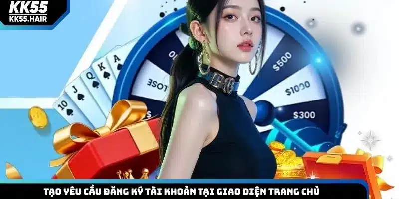 Tạo yêu cầu đăng ký tài khoản tại giao diện trang chủ